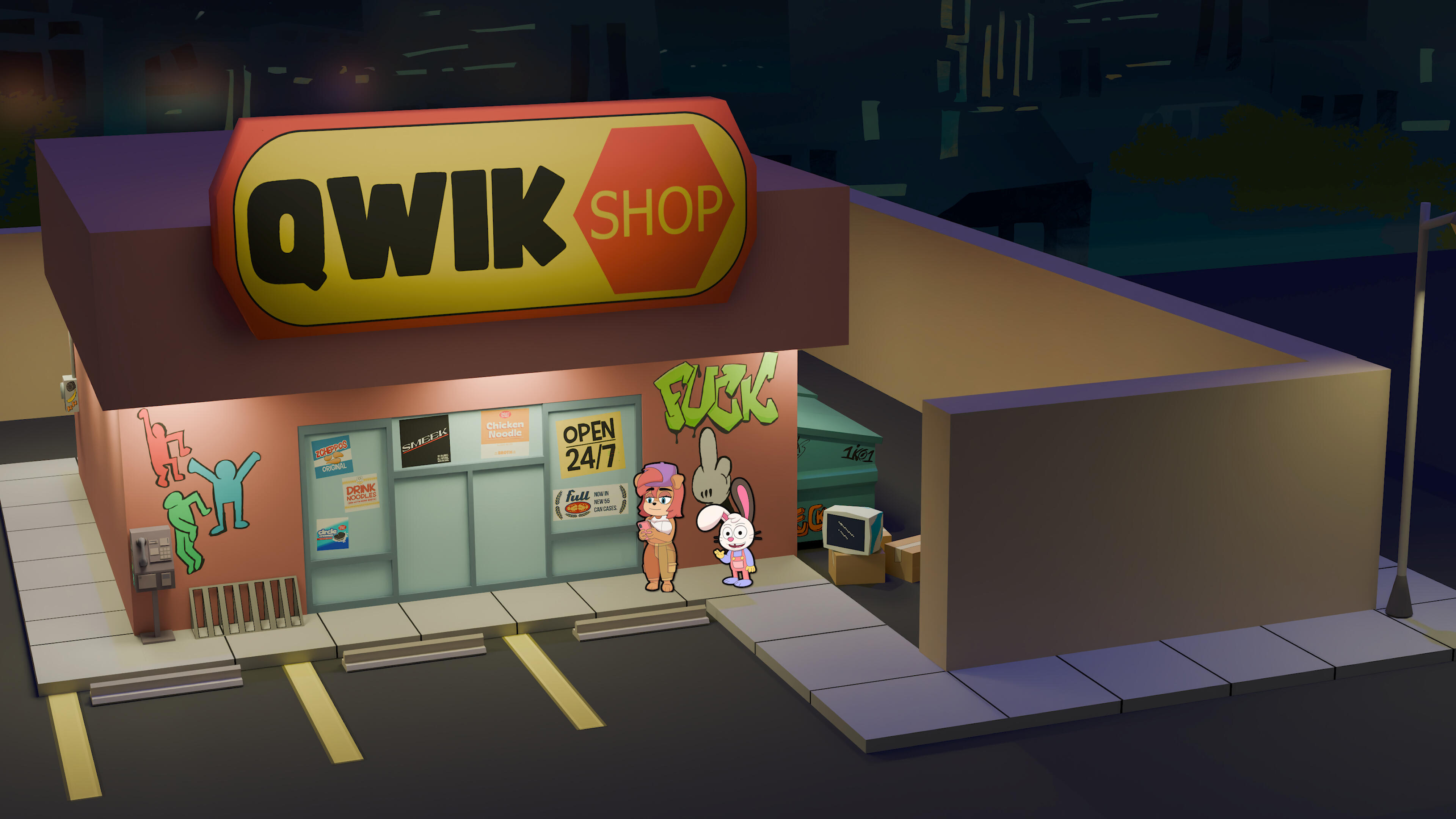 Doven and Samantha at a convivence store Doven and Samantha at a convivence store