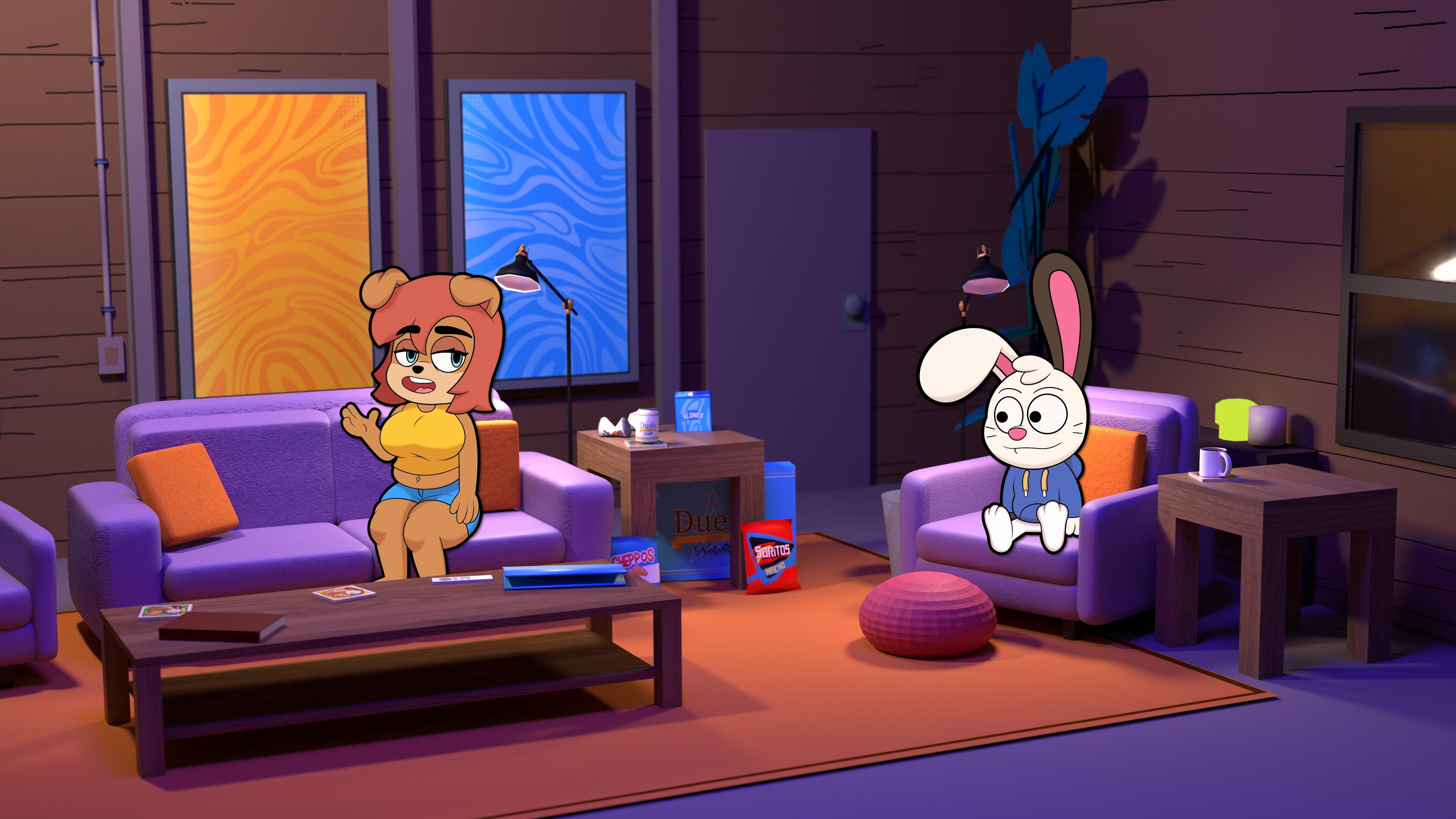 Doven and Samantha having a nice time inside Doven and Samantha having a nice time inside