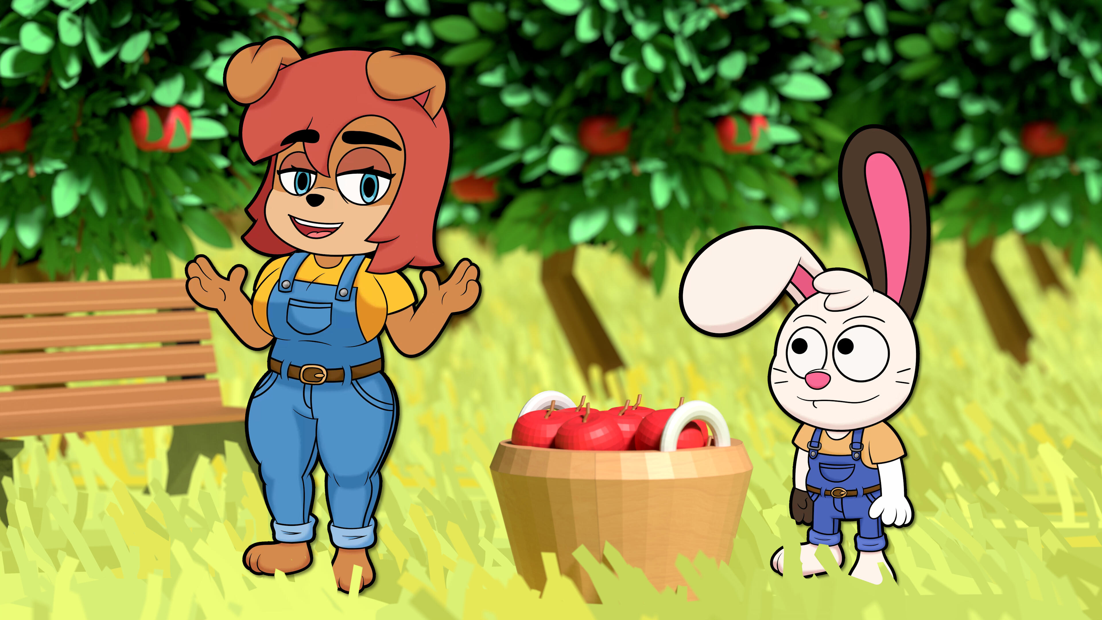 Doven and Samantha in the Orchard