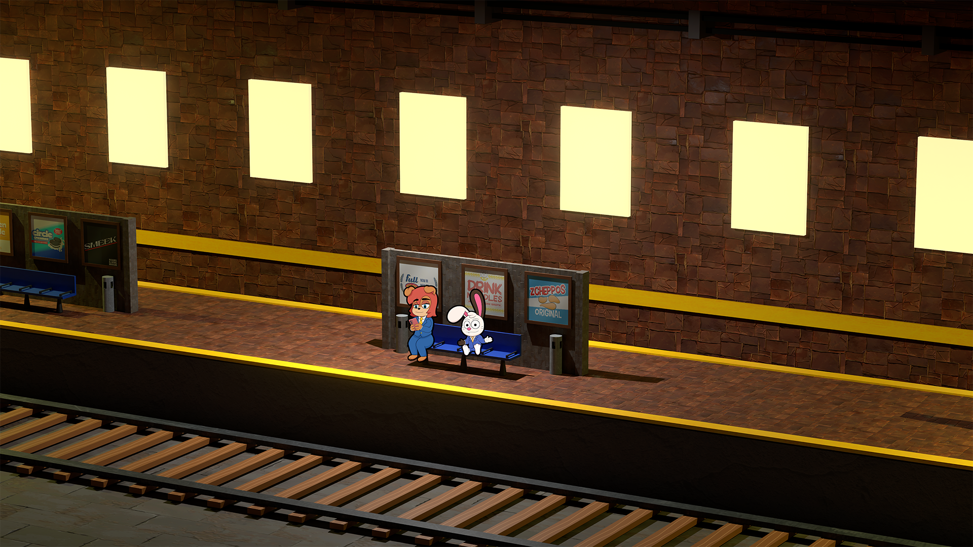 Doven and Samantha in the subway
