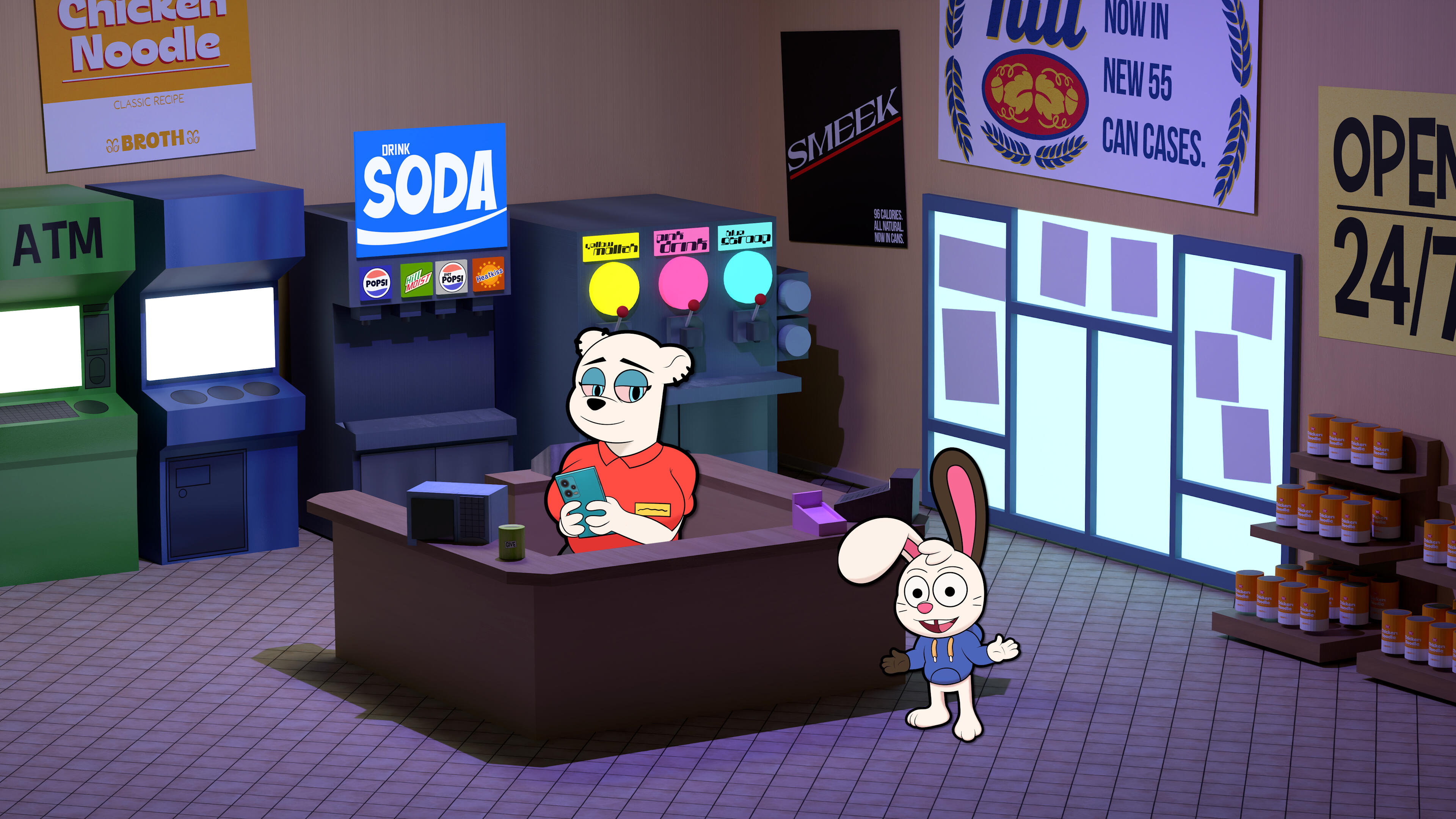Brenna and Doven at a convivence store